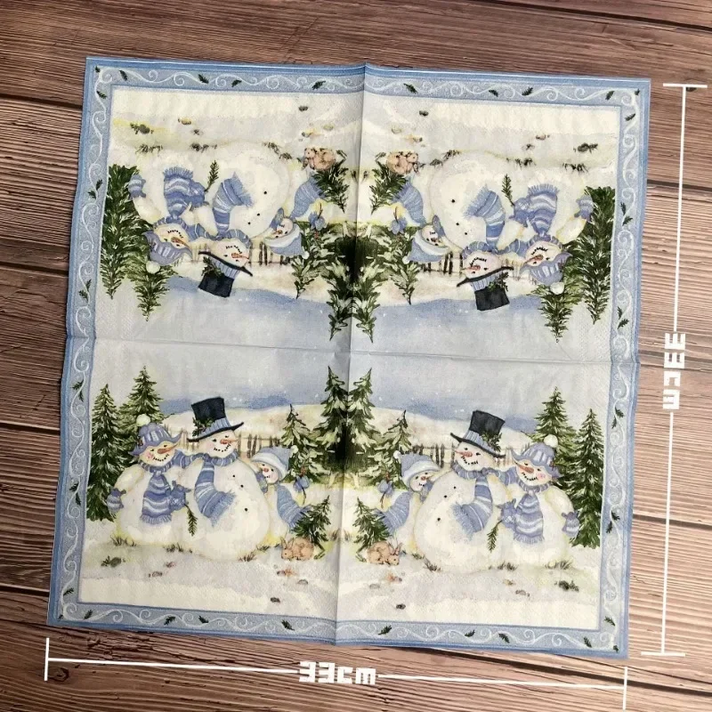 33*33 см 2-слойная рождественская салфетка для фестиваля