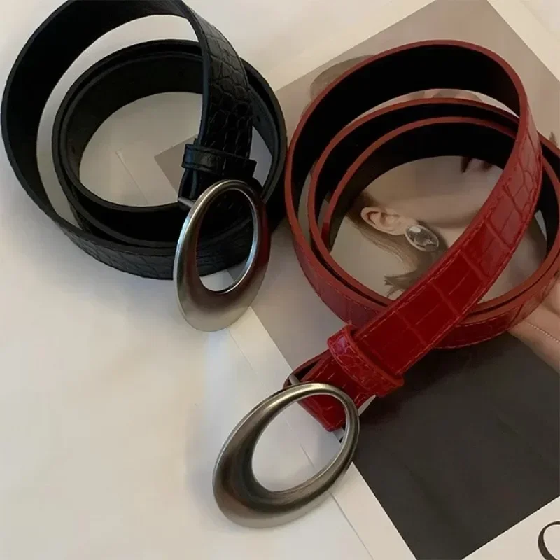 Винтажный американский ремень с крокодиловыми линиями для женщин и мужчин - Фотография_5