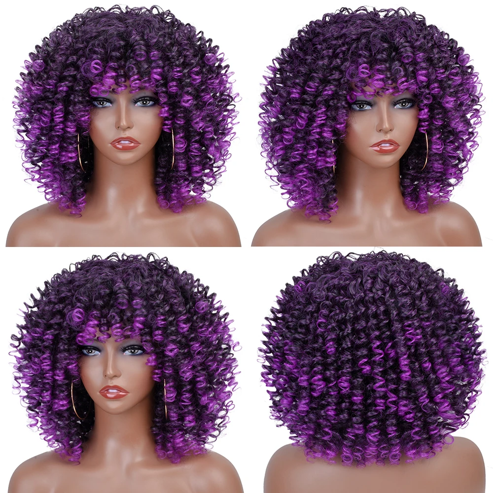 Красные вьющиеся парики для чернокожих женщин - Фотография_5