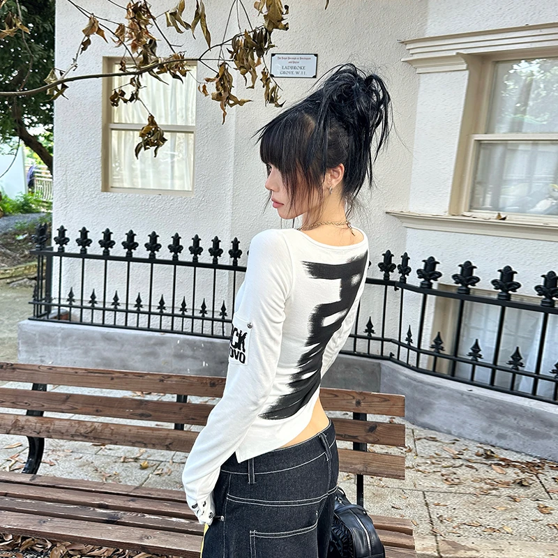 Tonngirls американская футболка с принтом в стиле ретро - Фотография_5