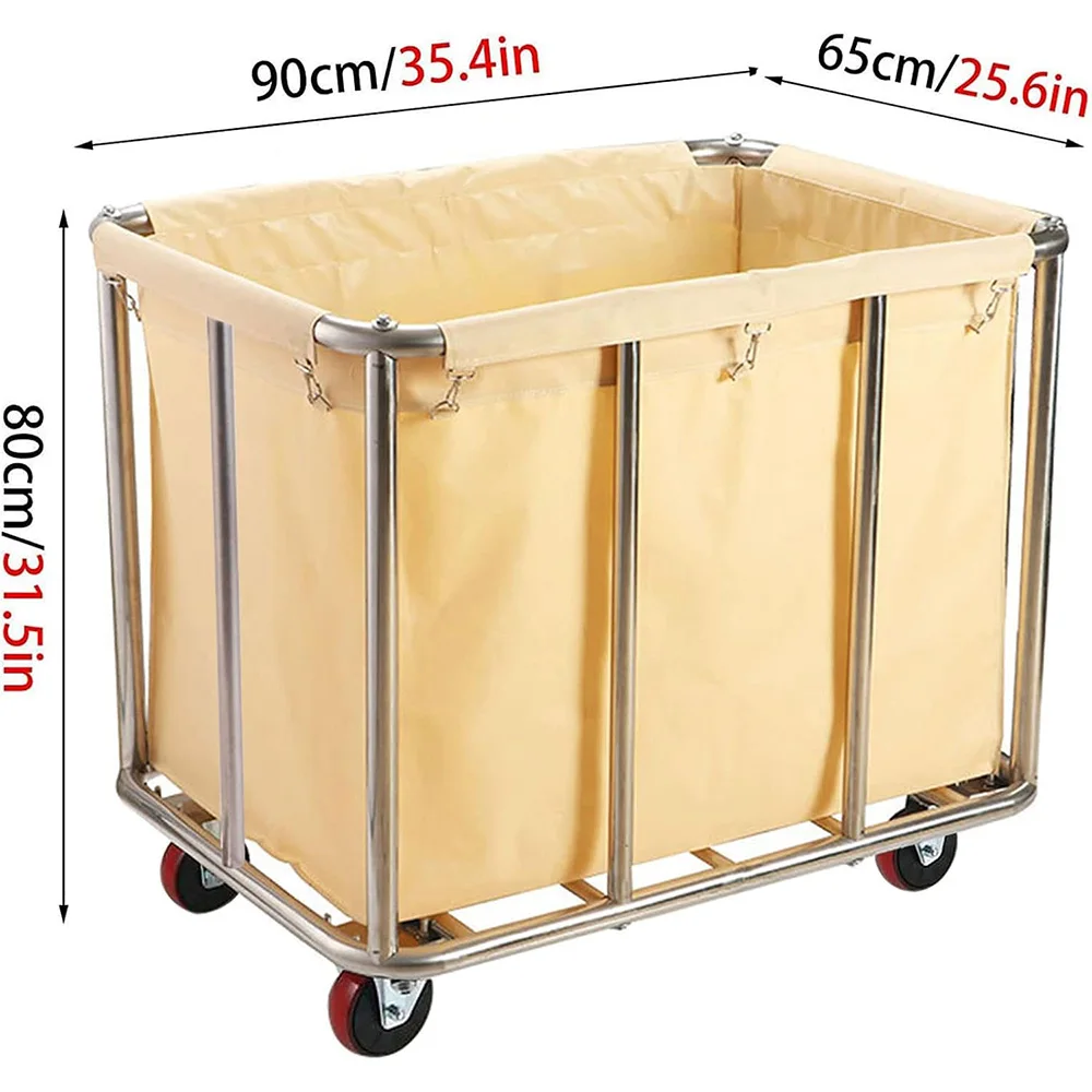 Тележка для белья из нержавеющей стали - Фотография_3