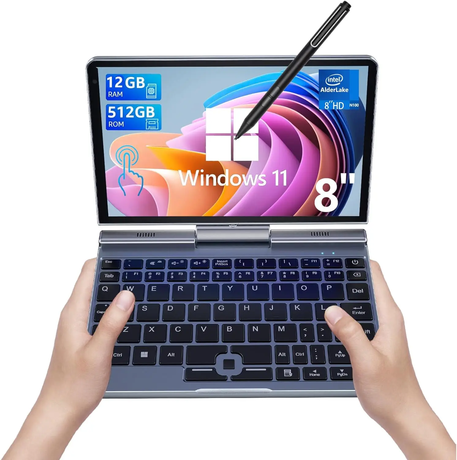 Портативный мини-ноутбук с windows 11