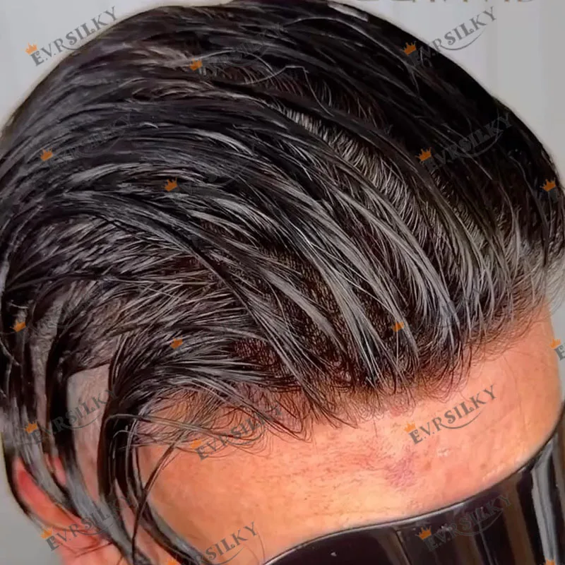1b40 1b65 серые человеческие волосы мужской парик необнаружимый 0 - Фотография_2