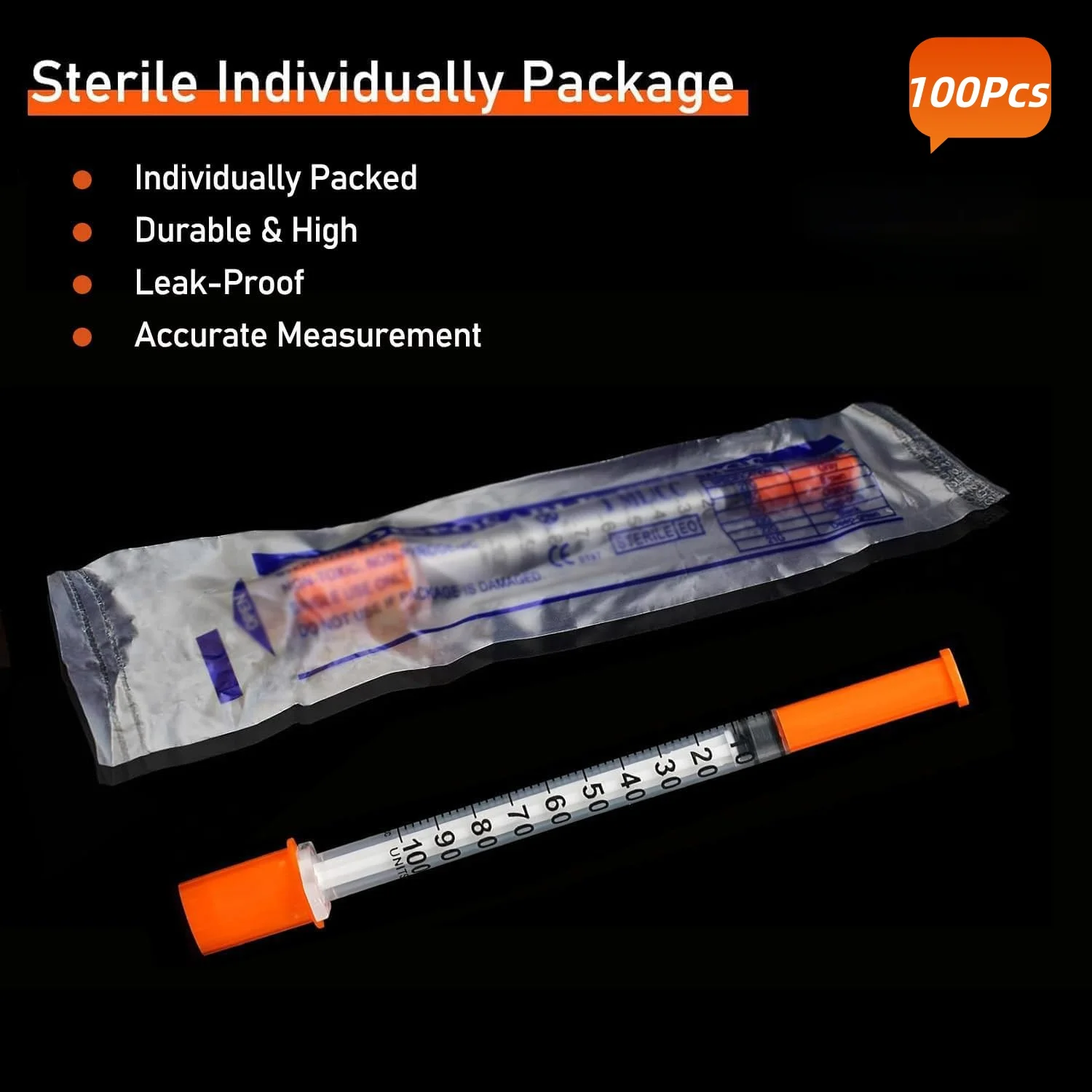 1 мл, 1 куб.см, инсулиновый шприц с иглой - Фотография_5