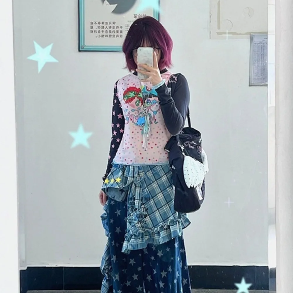 Звездный слой, клетчатая юбка - Фотография_2