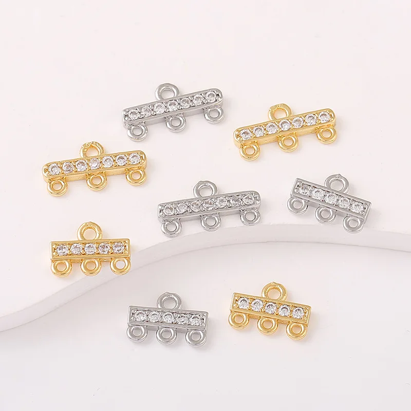 Латунные цирконовые застежки с несколькими отверстиями