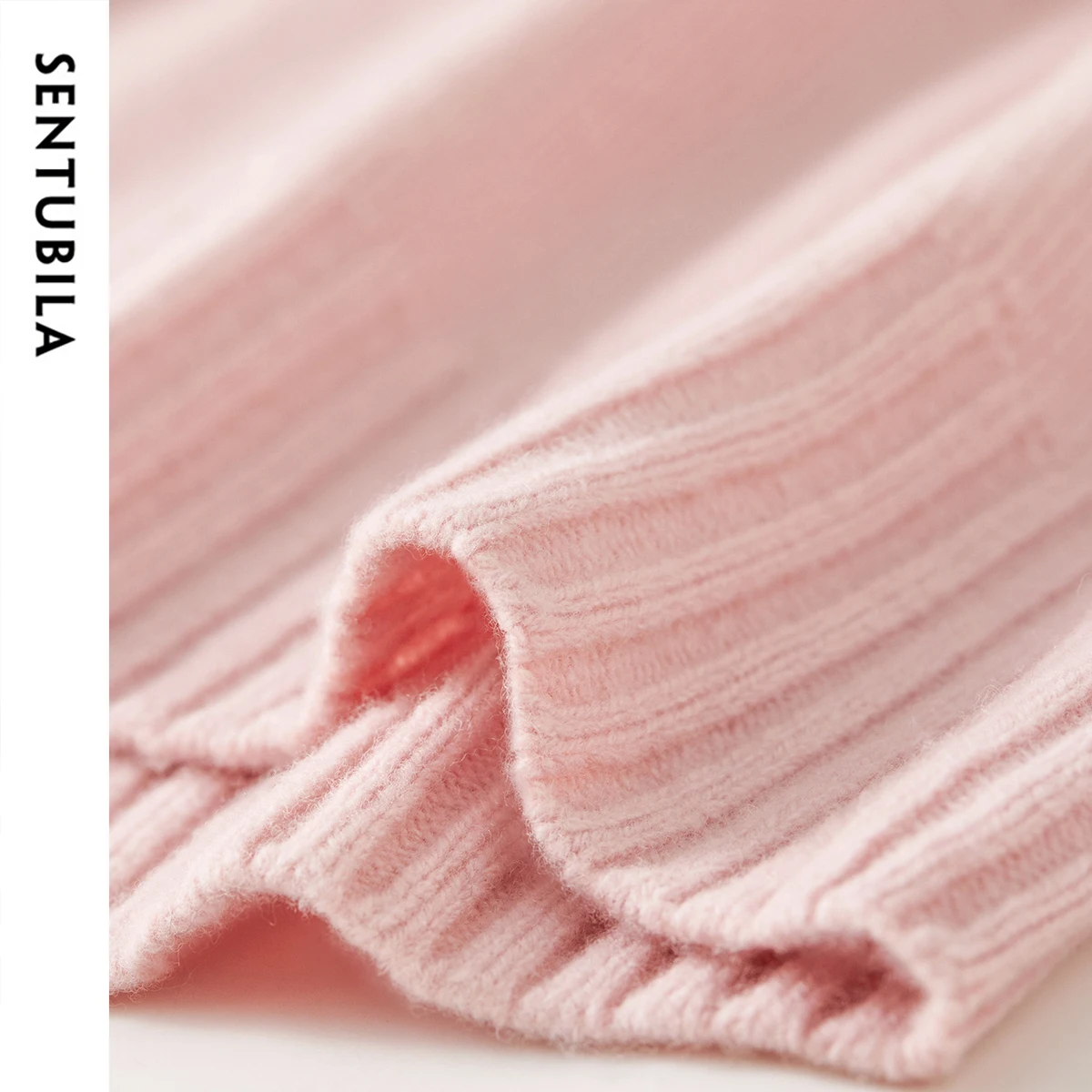 Sentubila женский свитер с воротником из 100% шерсти - Фотография_5