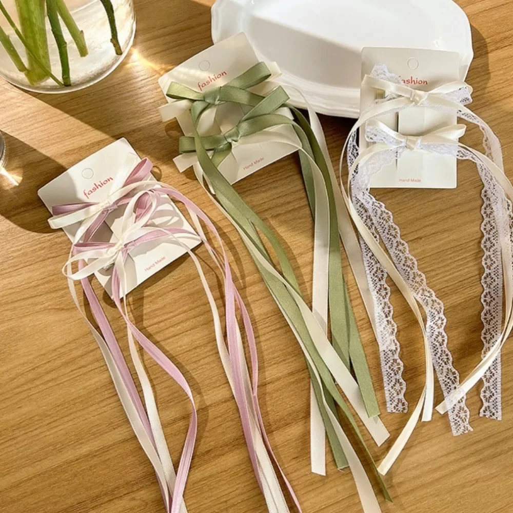 Кружевная кремовая белая лента с бантом - Фотография_5