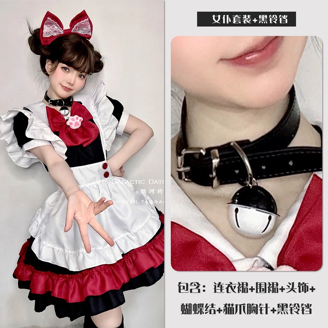 L-5x большой размер лолита черный - Фотография_4