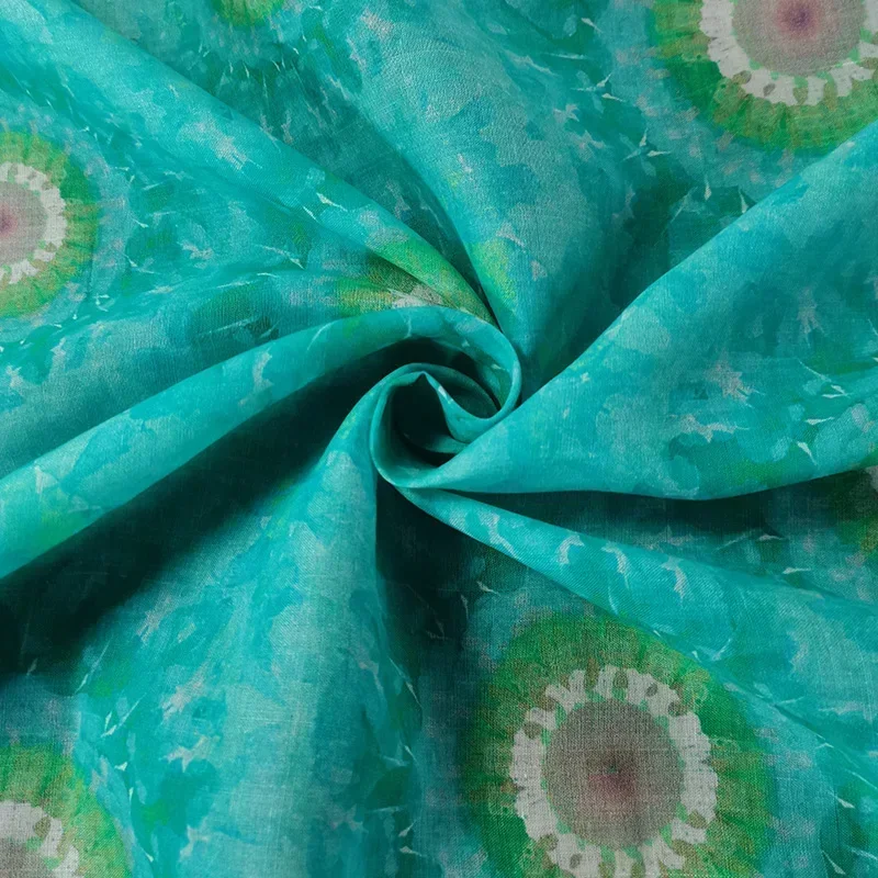 Новая ткань рами с цифровой печатью - Фотография_4