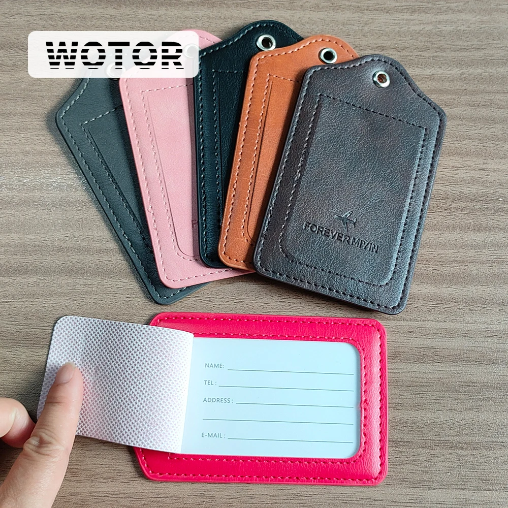 Кожаная багажная бирка для самолета wotor