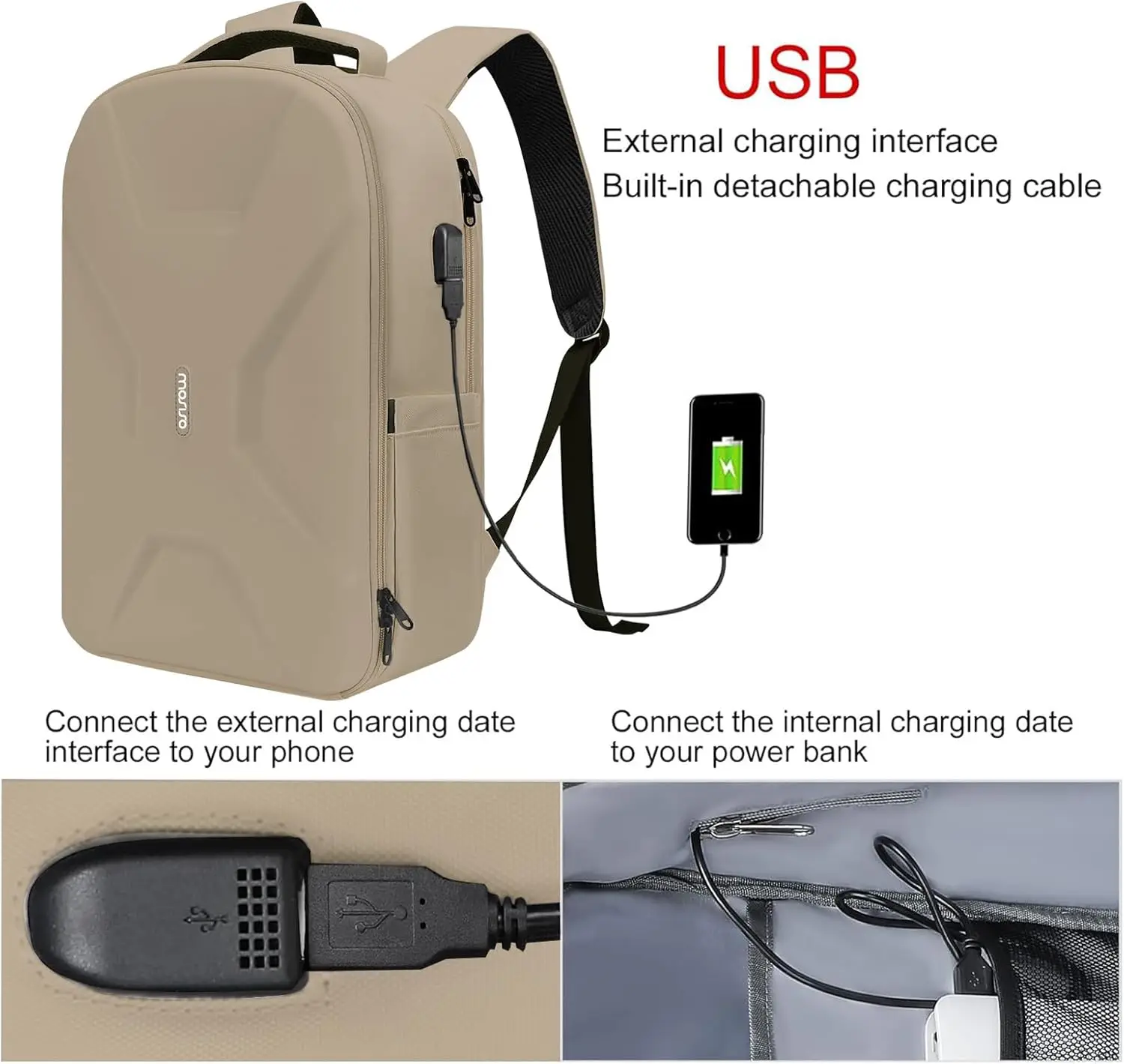 Рюкзак для ноутбука mosiso 15 - Фотография_2