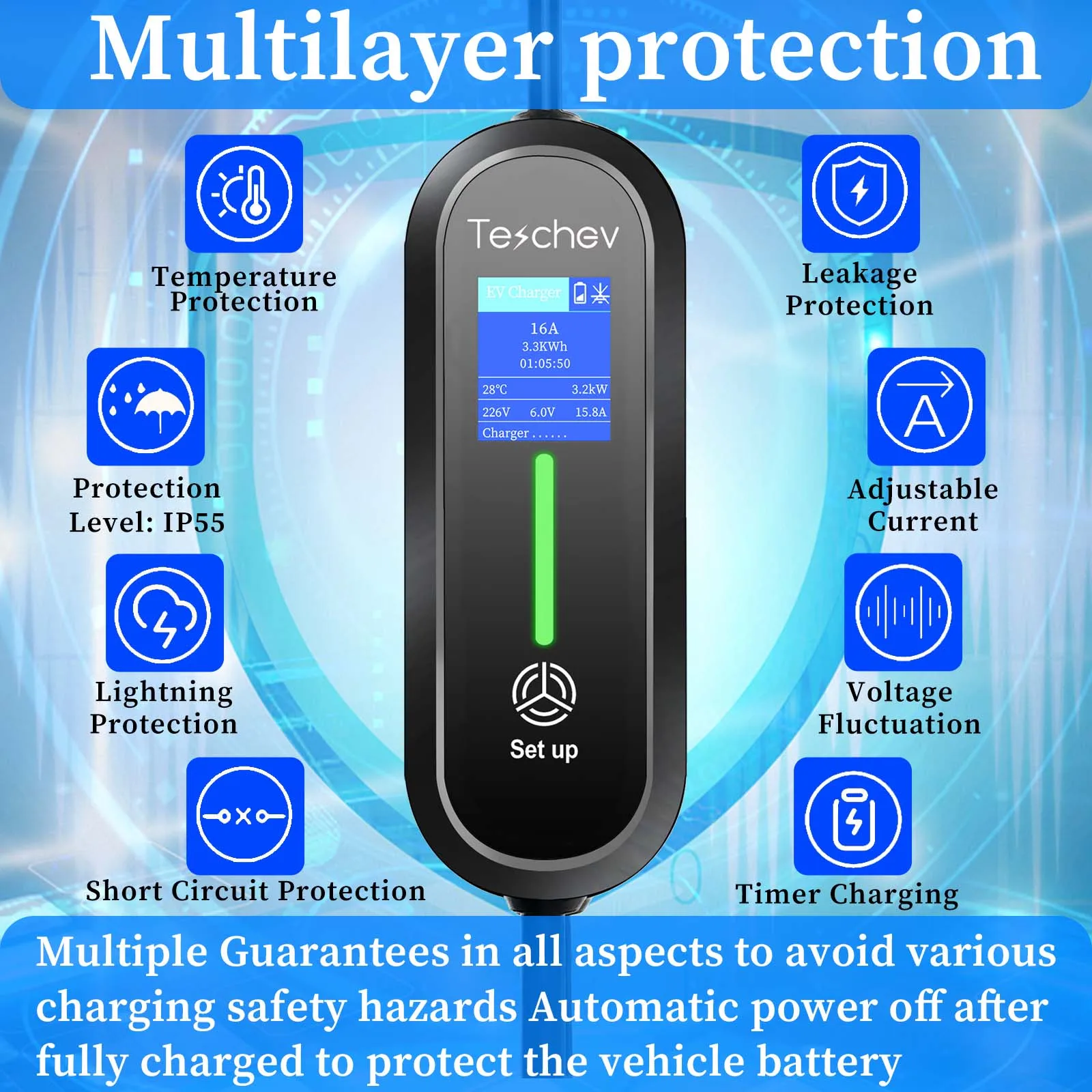 Портативное зарядное устройство для электромобилей type2 iec 62196/gb/t - Фотография_5