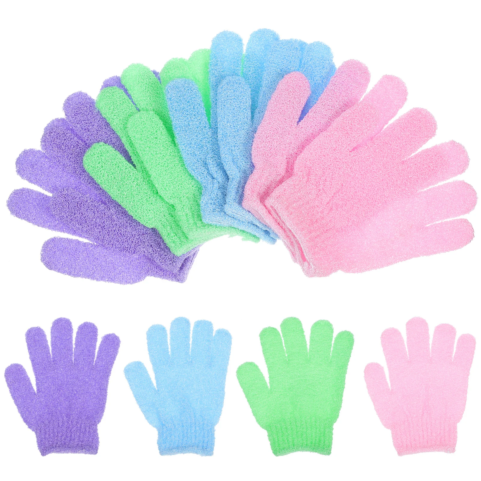 4 пары отшелушивающих перчаток для душа и ванны