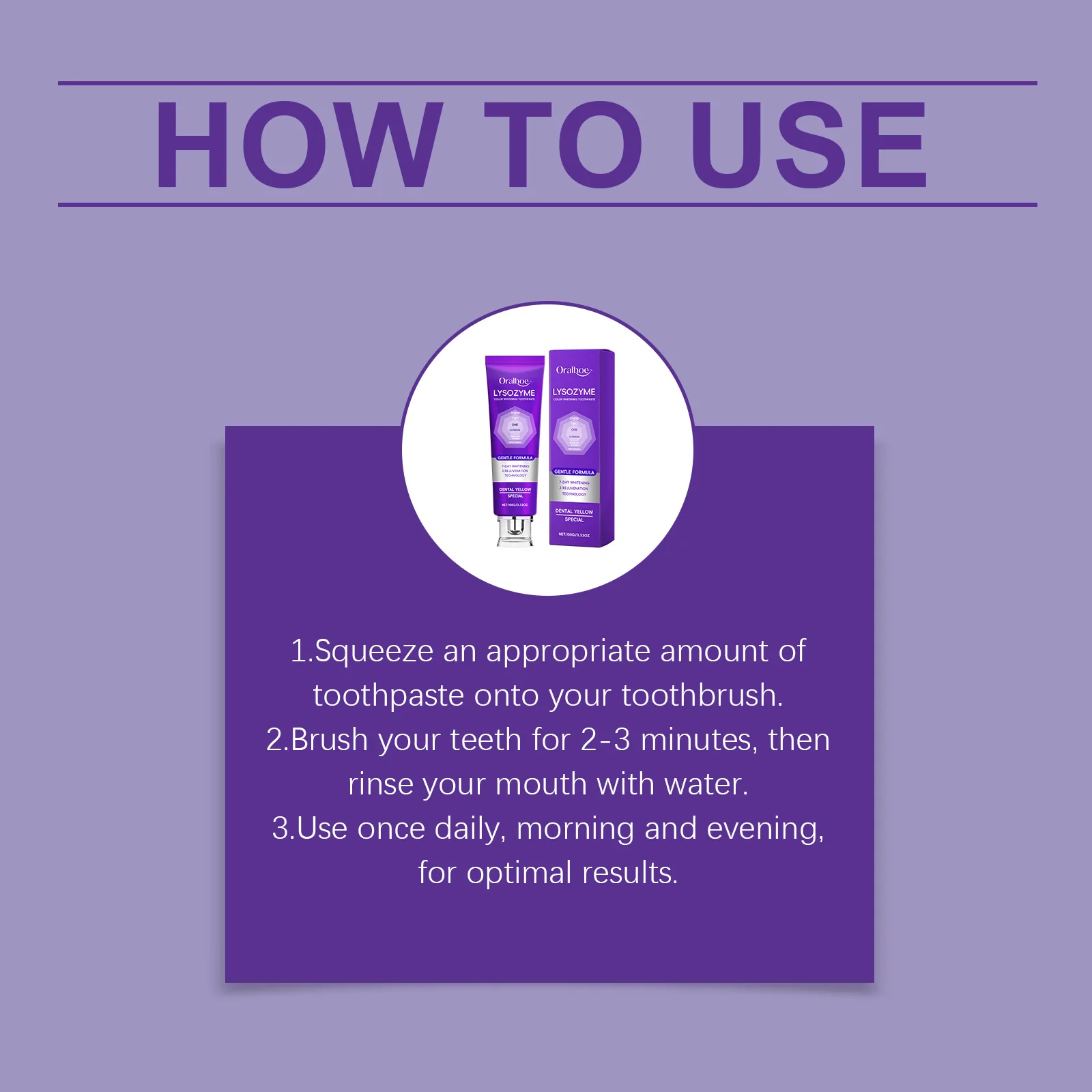 Фиолетовая зубная паста oralhoe - Фотография_6