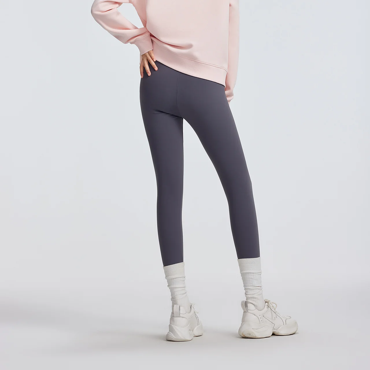 Metersbonwe женские леггинсы с высокой талией для контроля живота 7/8 - Фотография_4