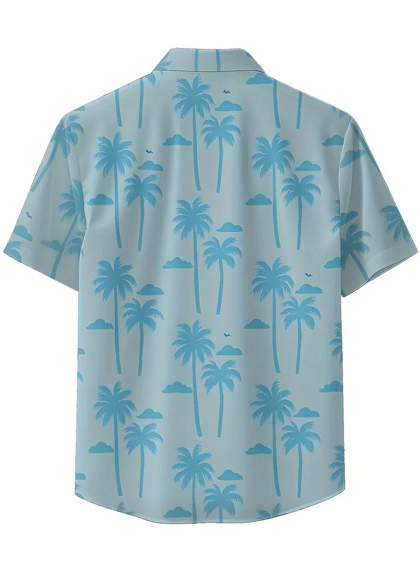 Мужские гавайские рубашки больших размеров с тропическим летним узором - Фотография_5
