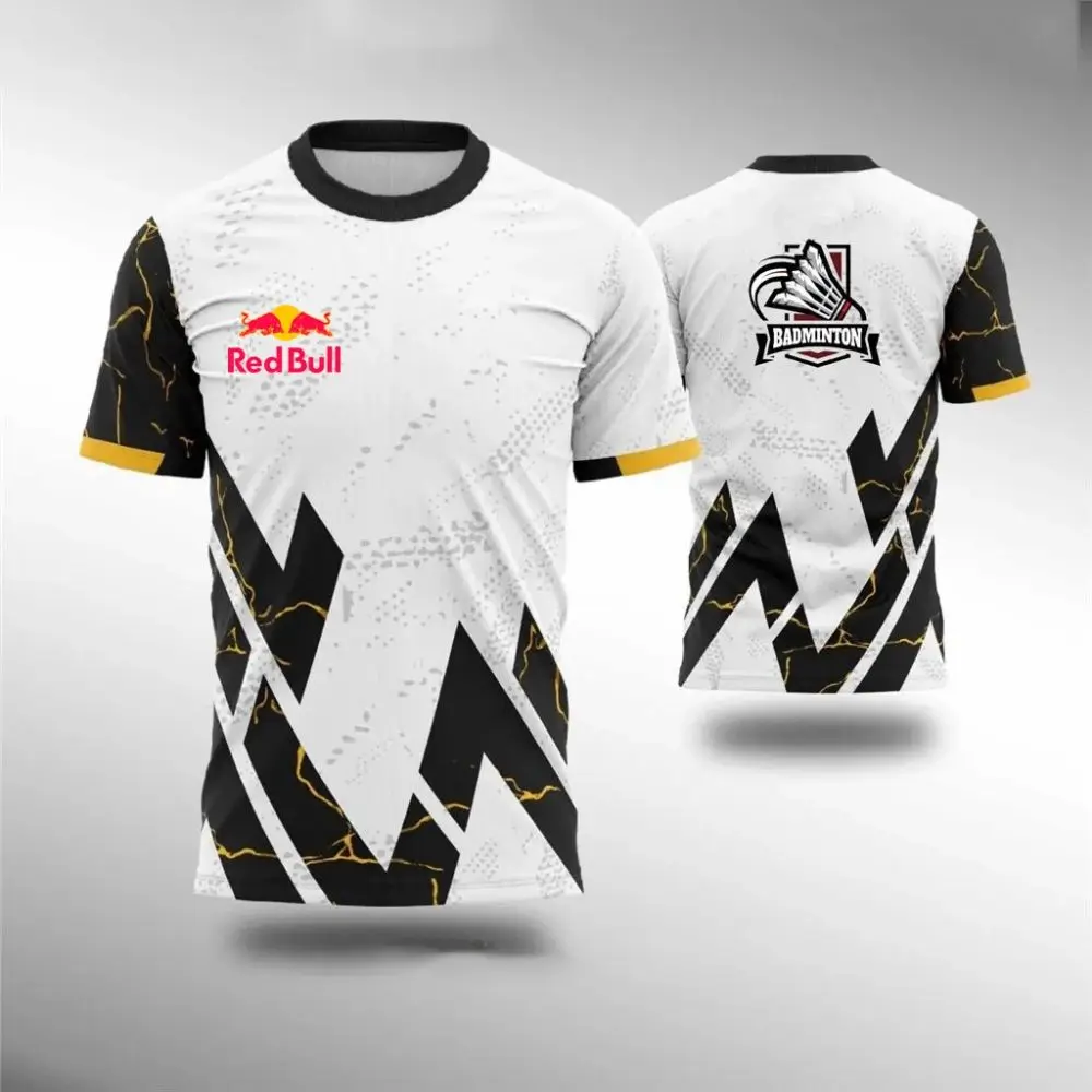 Мужская футболка red bull для бадминтона с 3d принтом и круглым вырезом - Фотография_2