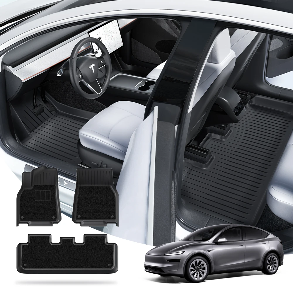 Автомобильные коврики yz tpe для tesla model y juniper 2025