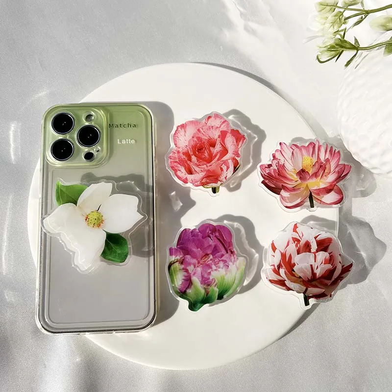 Милый модный держатель для мобильного телефона с имитацией цветка - Фотография_5