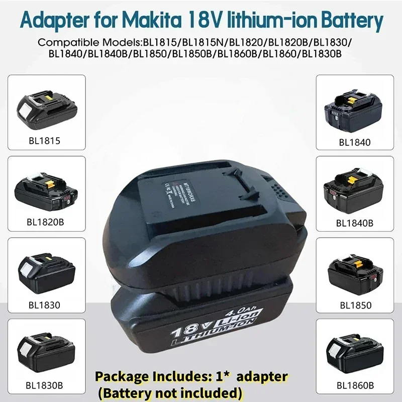 Адаптер преобразователя батареи mt18worx6 для батарей makita 18 в серии bl - Фотография_4