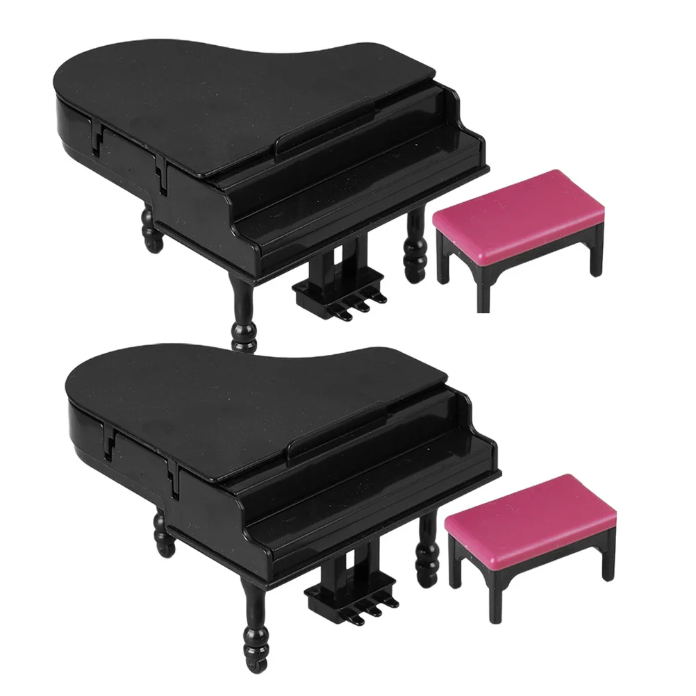 2 комплекта миниатюрного пианино: мини-мебель для кукольного домика