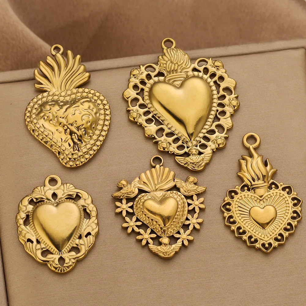 Подвески в форме сердца из нержавеющей стали - Фотография_5