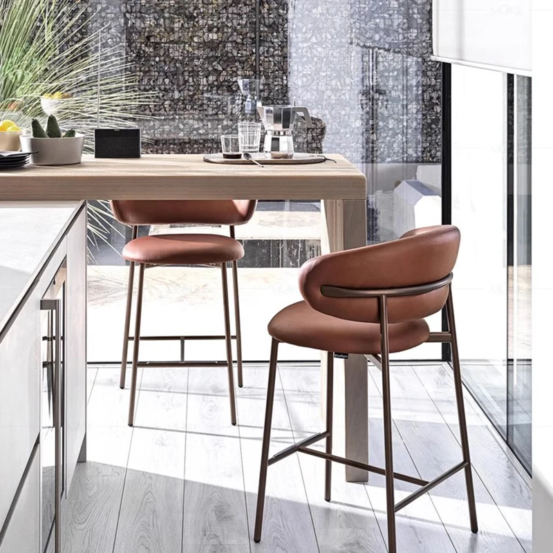 Промышленный металлический барный стул - Фотография_3