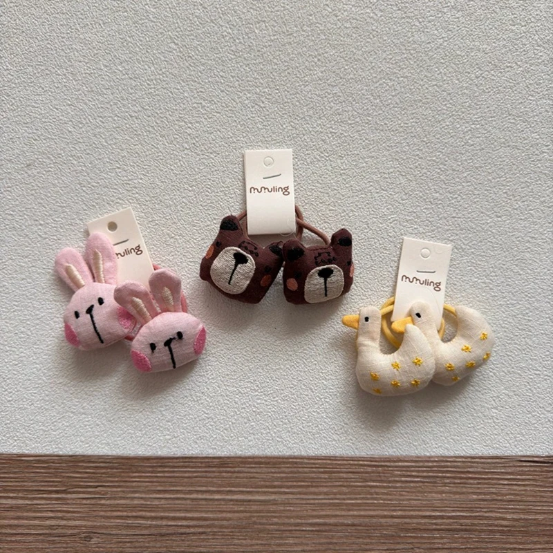 Эластичные резинки для волос с рисунком утки для девочек - Фотография_2