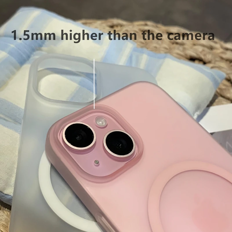 Матовый полупрозрачный магнитный чехол для iphone 17 - Фотография_3