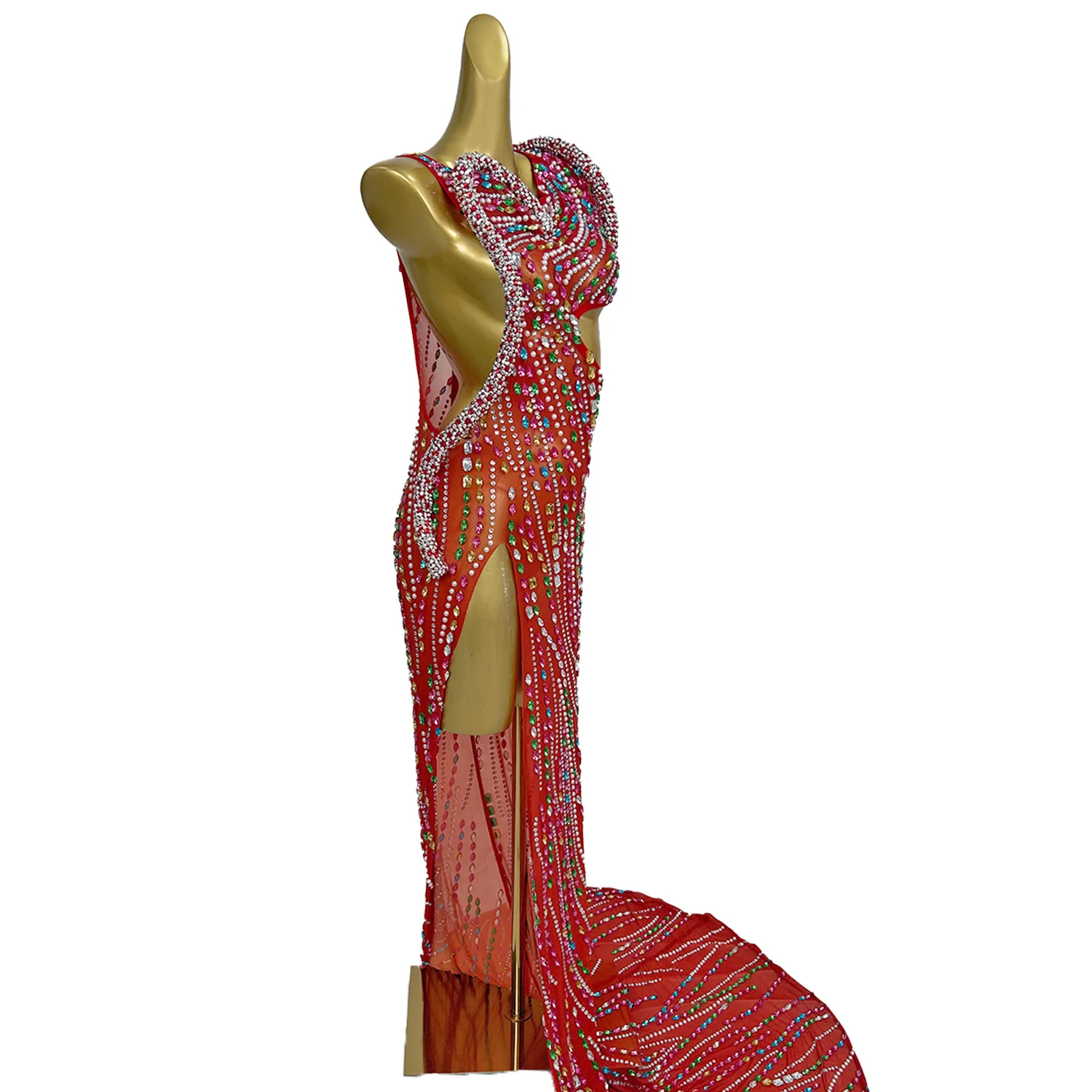 Женское сексуальное длинное платье для вечеринки - Фотография_3