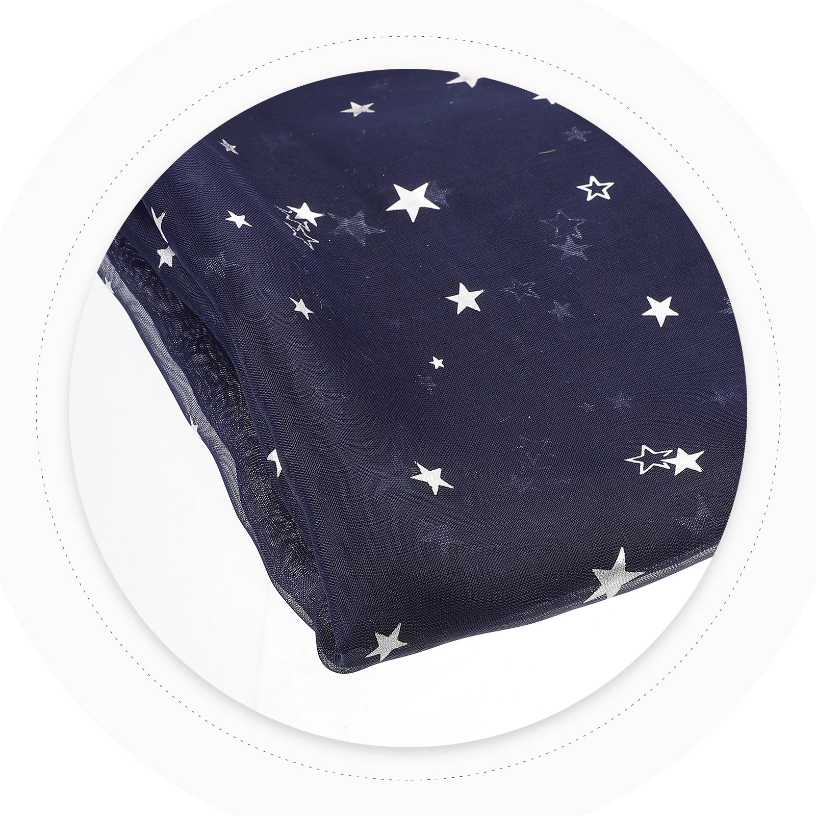 Прозрачная вуаль занавеска (темно-синяя 100x200 см) для ванной комнаты - Фотография_5