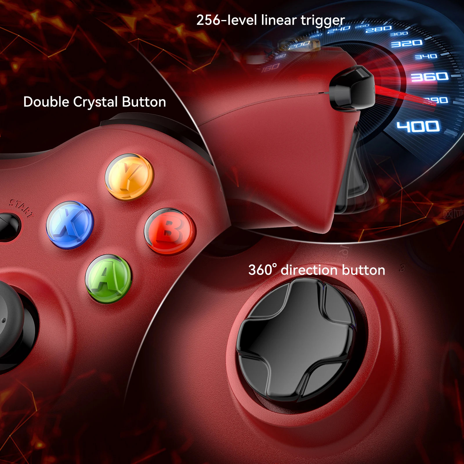 Беспроводной контроллер xbox 360 для xbox 360/slim/elite/winodow/пк - Фотография_5