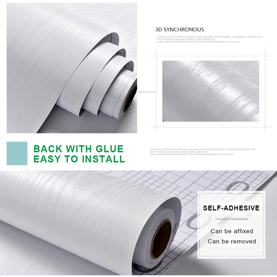 Чистая белая наклейка для ремонта мебели - Фотография_5