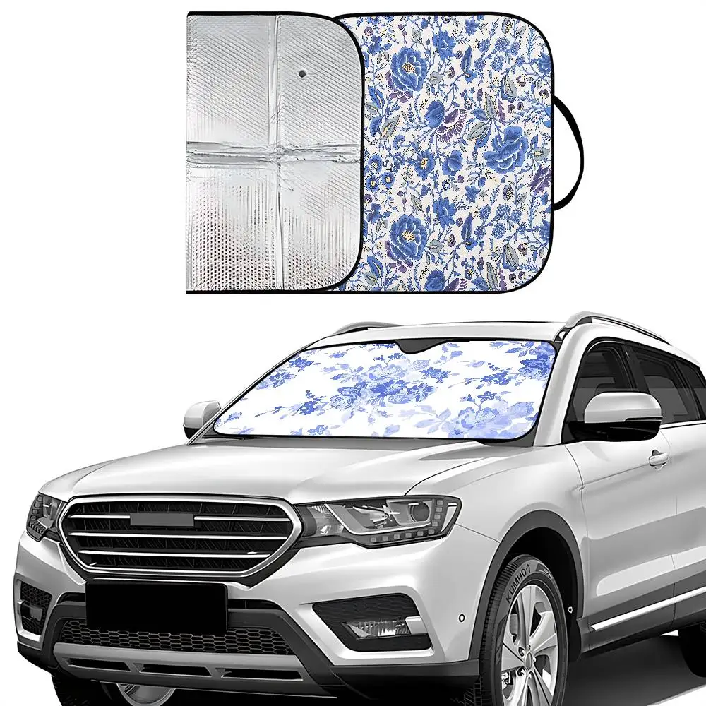 Сине-белый фарфоровый автомобильный солнцезащитный козырек - Фотография_3