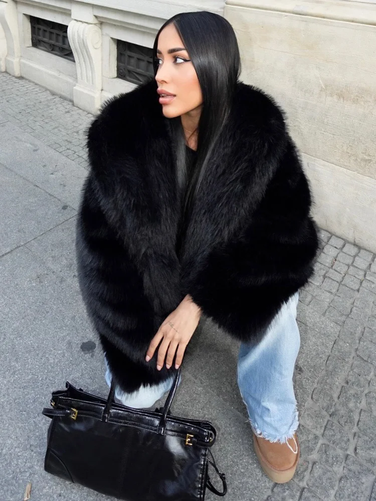 Tossy зимняя модная верхняя одежда с меховыми перьями для женщин - Фотография_5