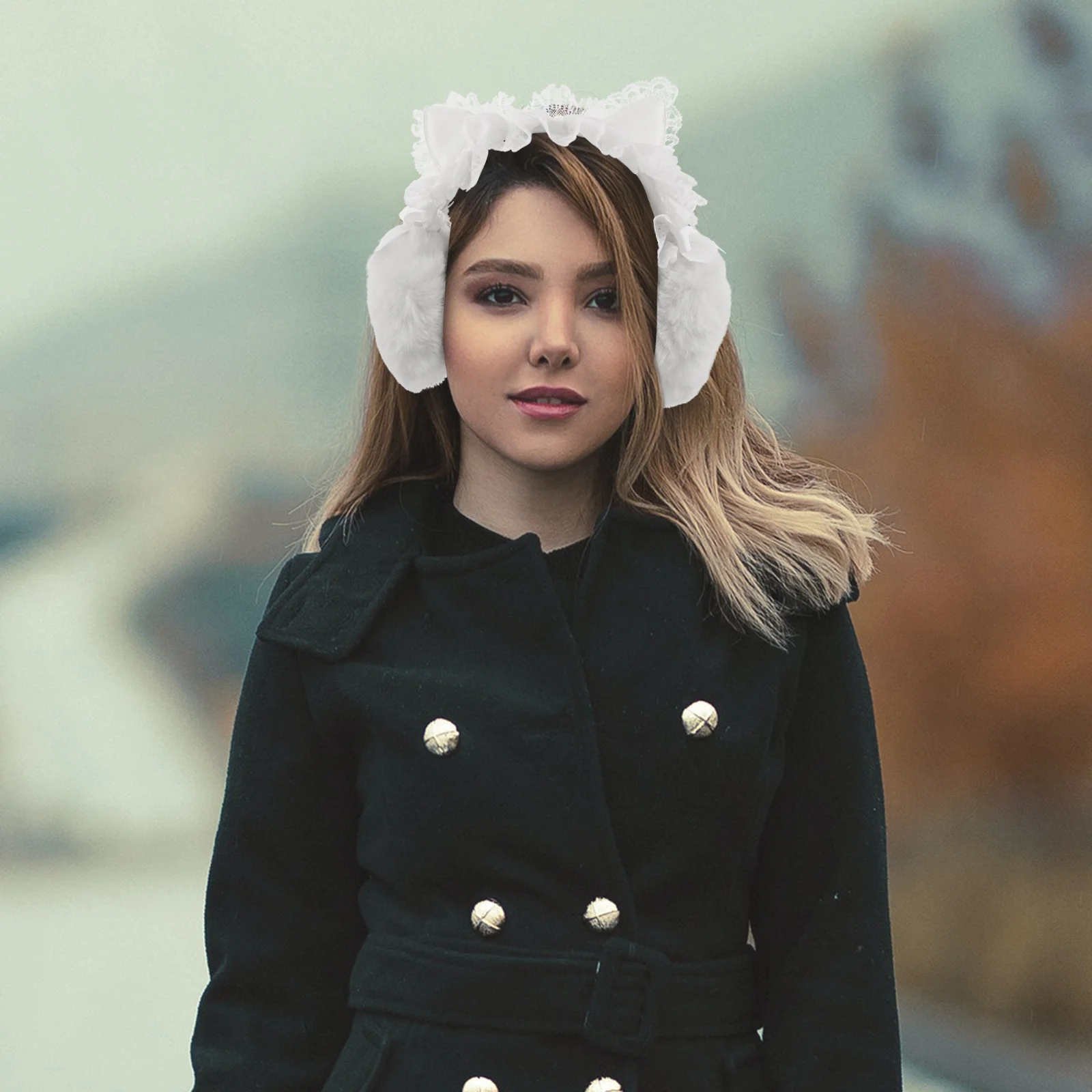 Милые наушники в стиле лолиты с кошачьими ушками - Фотография_3