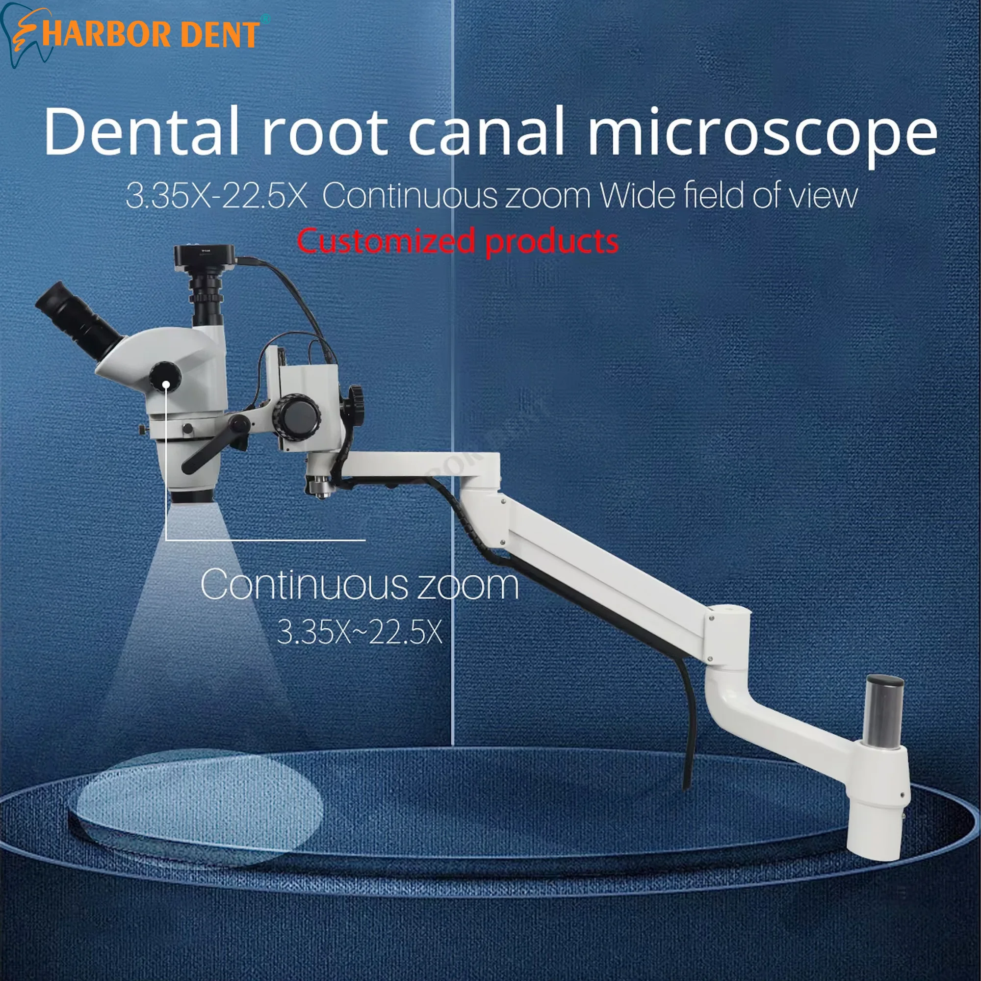 3,35 ~ 22,5-кратный микроскоп для корневых каналов зубов с камерой