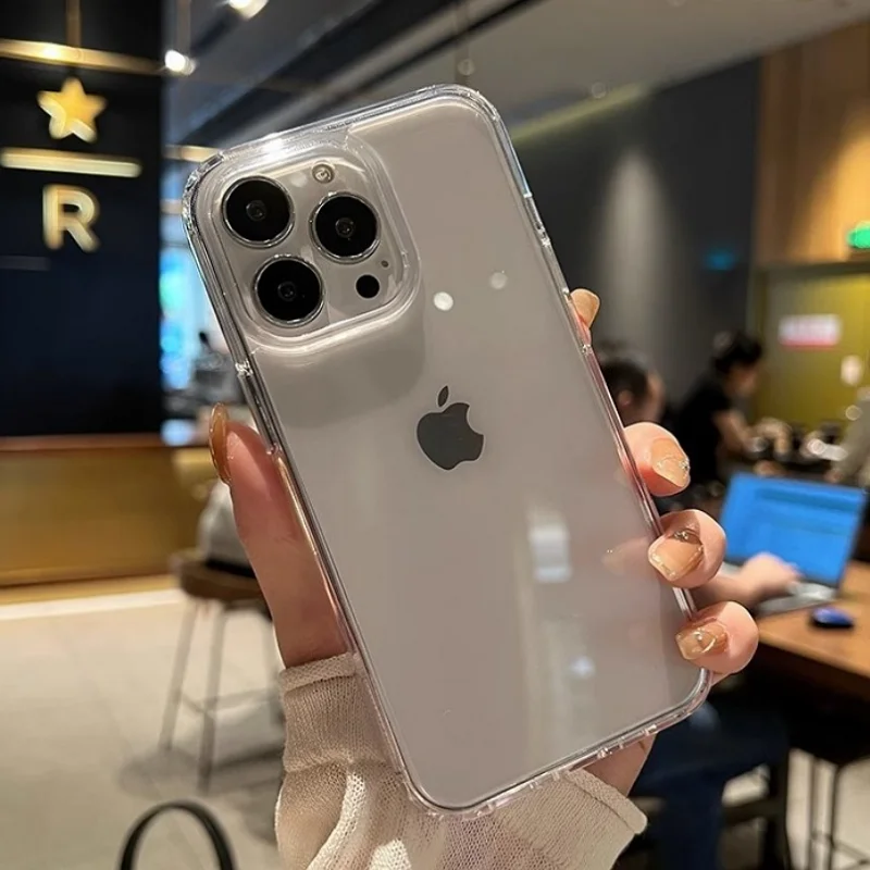 Роскошный прозрачный мягкий акриловый чехол для телефона для iphone 16