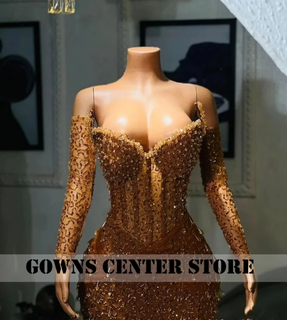 Aso ebi стильное золотистое искусственное - Фотография_2