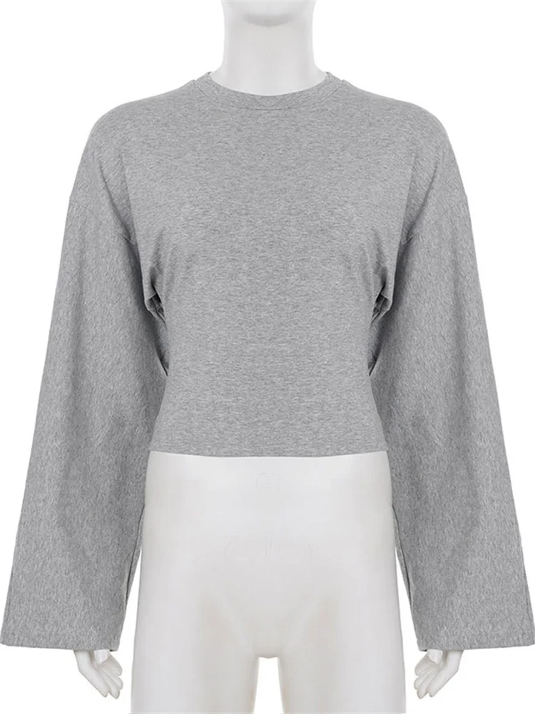 Белая повседневная осенняя футболка tossy - Фотография_6