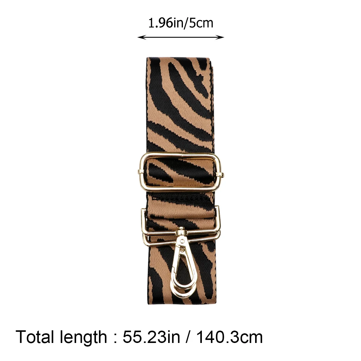 Прочный плечевой ремень с принтом зебры - Фотография_6