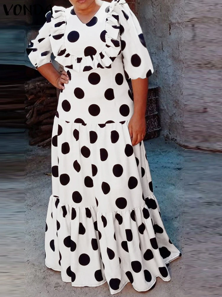 Vonda женское платье с принтом в горошек - Фотография_2