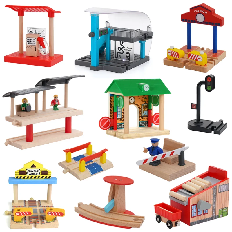 Wooden train track accessories