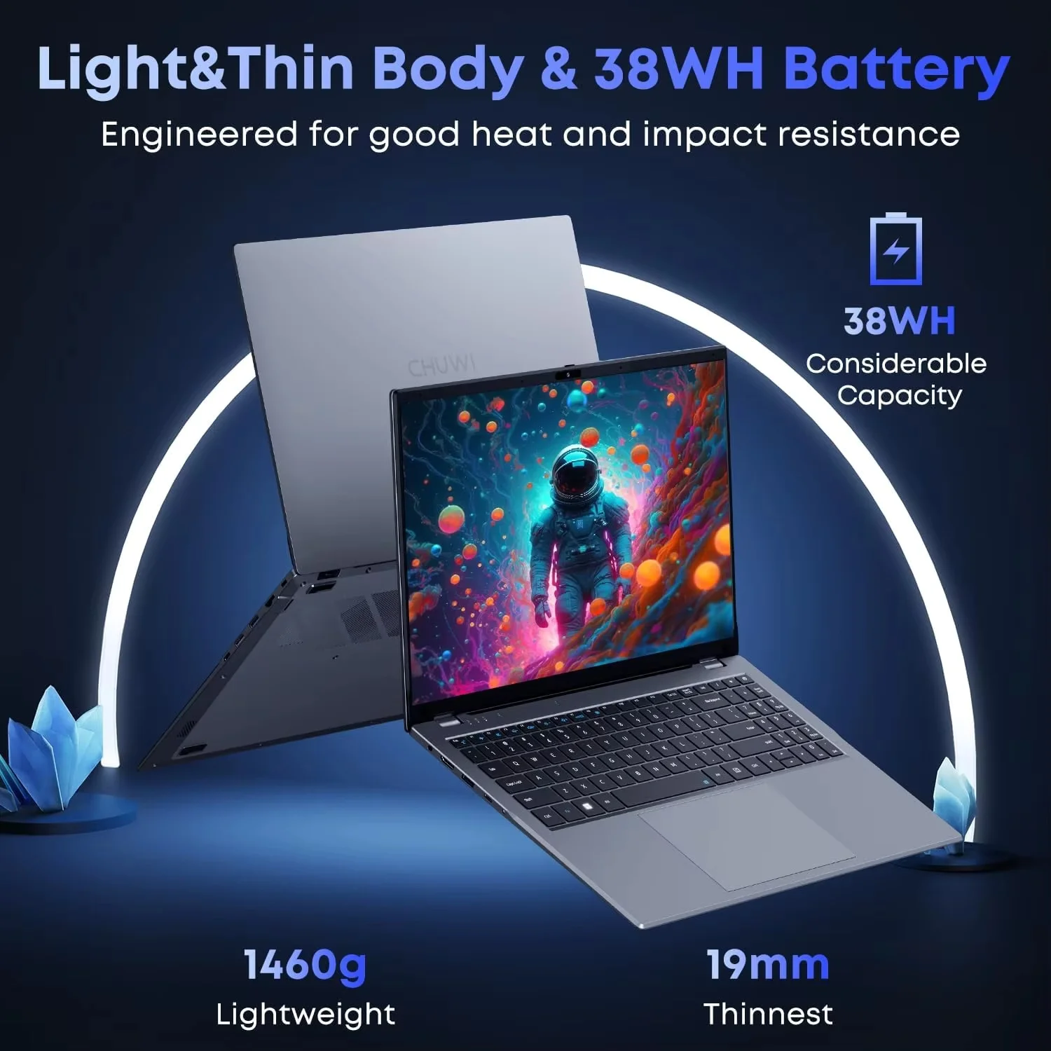 Игровой ноутбук chuwi corebook x amd r5-7430u 16 гб ddr4 ram 512 гб ssd 14 - Фотография_5