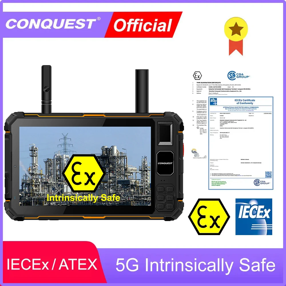 Встрашно безопасный планшетный терминал 5g conquest ex202