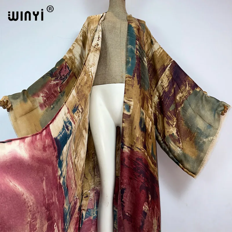 Кимоно winyi с масляным принтом женское - Фотография_3