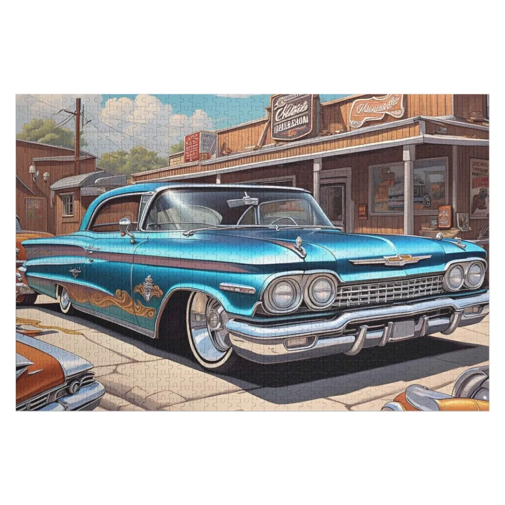 Классический американский гоночный пазл oldtimer с именем на заказ