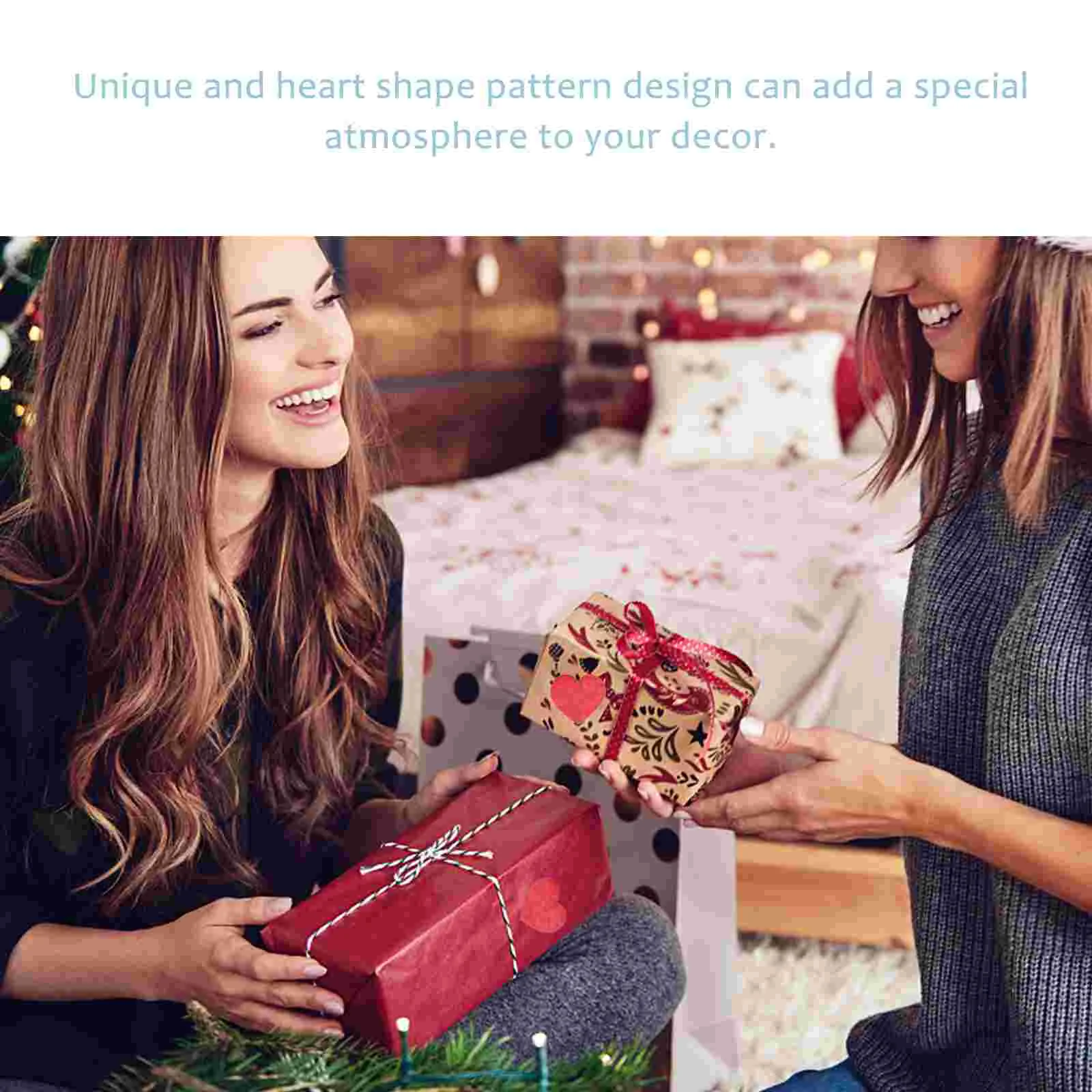 Самоклеящиеся наклейки в форме сердца для декора ко дню святого валентина - Фотография_4