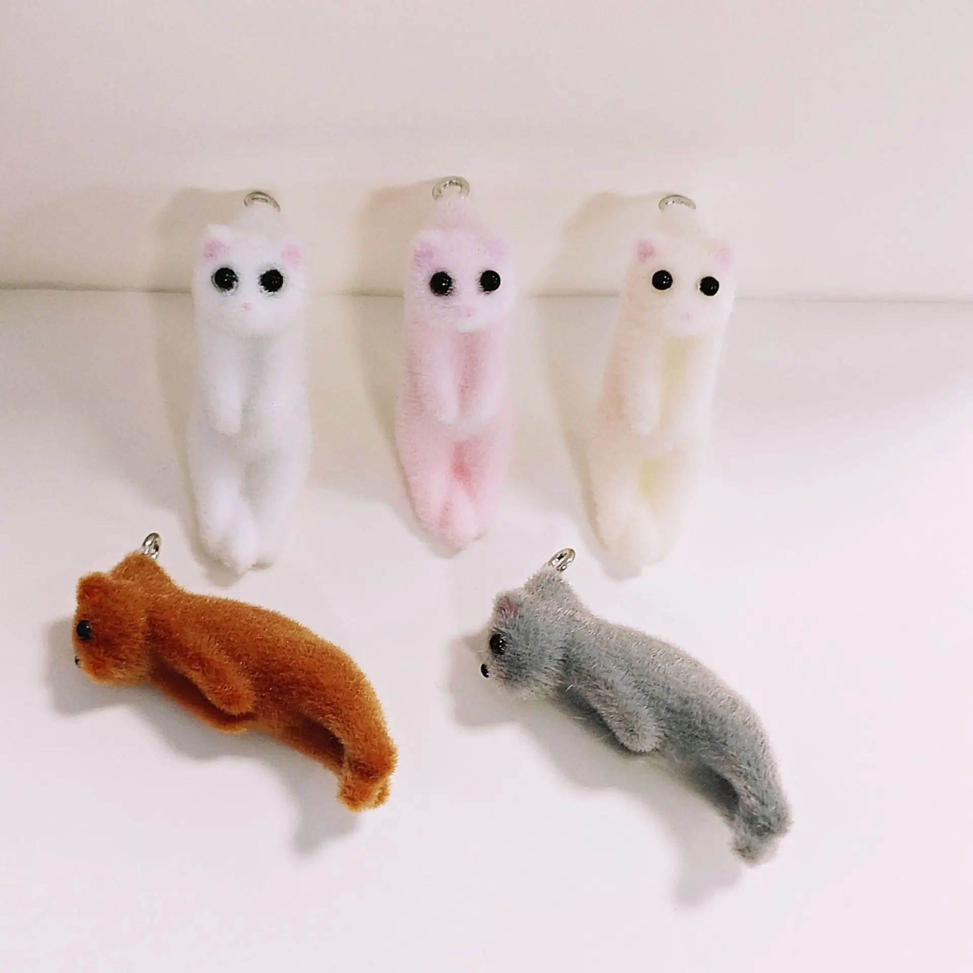 3d флокированные смоляные подвески в виде кошек - Фотография_2